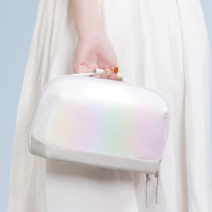 Electronics Travel Organizer - Portable Tech Bag, 180° Opening Cable Organizer, Durable Waterproof Case, Compact Storage Design | Travel Accessory for Cables, Chargers, Gadgets, Cosmetics, Office Dail