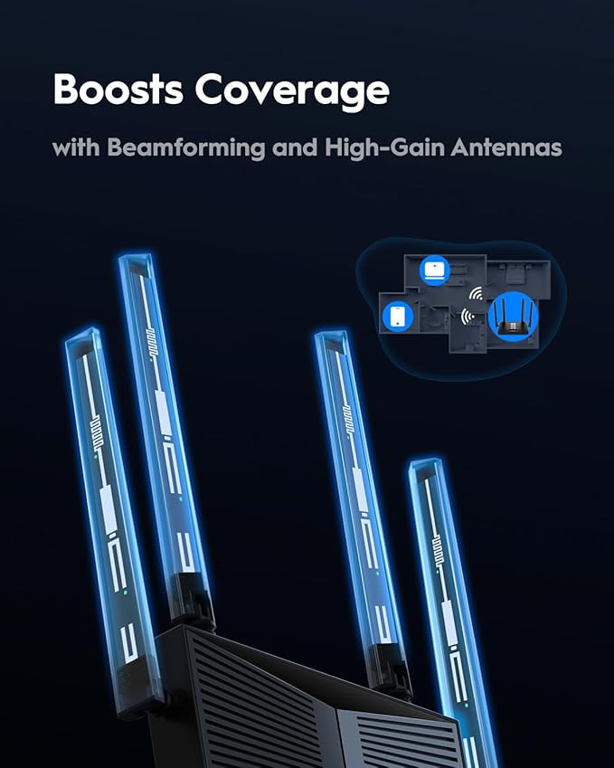 Cudy BE3600 WiFi 7 Gigabit 4 Stream Dual Band Router WR3600 MU-MIMO High Gain Antennas VPN Clients & Server, Cloud Control, Cudy APP