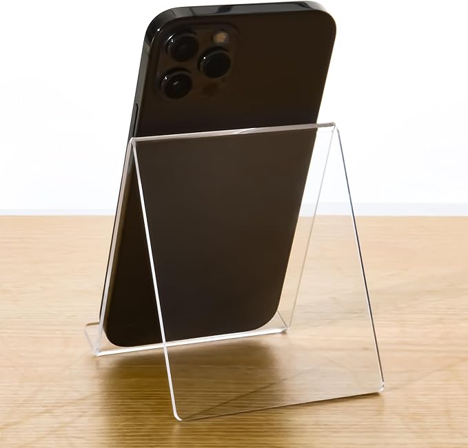 Cell Phone Stand, Desk Accessories - Clear Office Cell Phone Holder, Acrylic Phone Stand, Desktop, Acrylic Office Desk Accessories, Office Decor, Suitable for iPhone 17 Pro Max, 4-8'' Phone