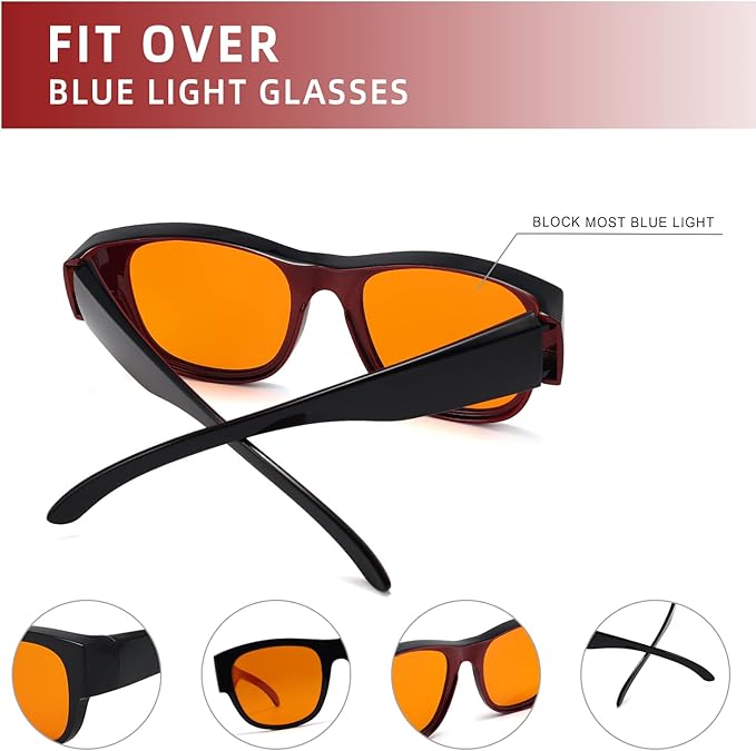 Eyekepper Mens Fit Over Blue Light Blocking Glasses Computer Gaming Eyeglasses for Women