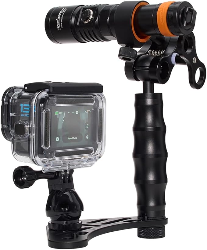 GoPro HERO13 Waterproof Action Camera Dive Kit with 5.3K60 UHD Video, 27MP HDR Photos - Bundle with Protective Housing, Video Light Pack, Camera Tray, Double Clip, 64GB microSD Card (Hero13)