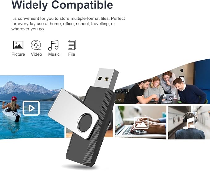 Aiibe 5 Pack 64GB Flash Drive USB Flash Drives 64GB Thumb Drive USB 2.0 Memory Stick USB Drive Zip Drive Jump Drive 64GB Multipack (64G, 5 Mixed Colors: Black Red Cyan Green Purple)