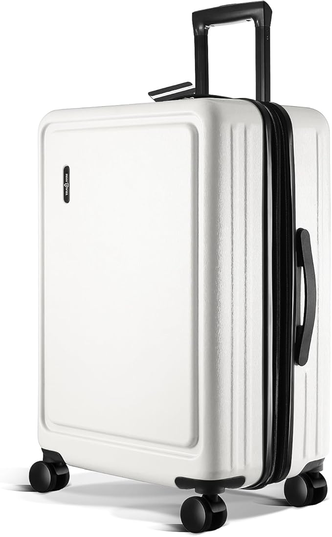 24 Inch Luggage with Spinner Wheels, Hard Shell Suitcase with TSA Locks for Luggage, Travel Large Suitcase, Expandable Hard Shell Suitcases, White