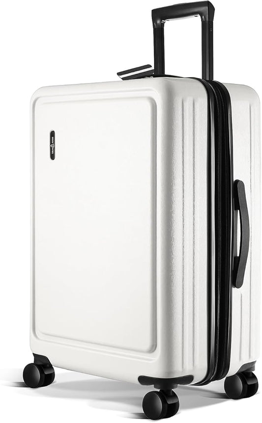 24 Inch Luggage with Spinner Wheels, Hard Shell Suitcase with TSA Locks for Luggage, Travel Large Suitcase, Expandable Hard Shell Suitcases, White