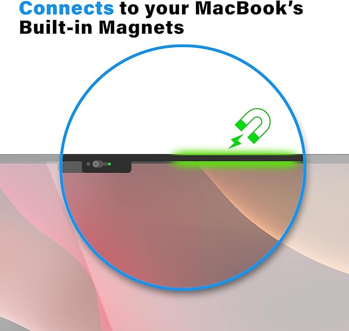 Webcam Cover - Compatible with MacBook 2021-2022 Air & Pro Notch Displays & Pre-2020 Models - Black Notch Series, 1 Pack - Magnetic Webcam Cover Slide & Camera Privacy Slider