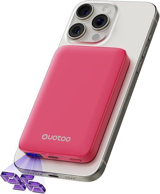 2025 Magnetic 15W Power Bank for iPhone,5000mAh Magsafe Battery Pack with 20w Fast Charging,Slim Magsafe Power Bank in&Out,with LED Display,Wireless Portable Charger for iPhone 16/15/14/13/12 Series