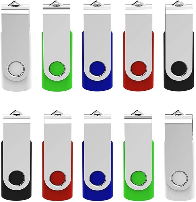 KEXIN 50 Pack 16GB Flash Drive 16G Bulk USB Thumb Drive USB Stick Jump Drive USB 2.0 Flash Drive with Led Indicator, Color