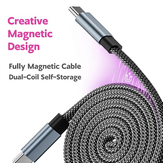 NKV 240W USB C to USB C Cable [3.3ft, 2-Pack] 240W Flat Fast Charging, for iPhone 17 16 15 Series Samsung 25 iPad MacBook etc (Black)