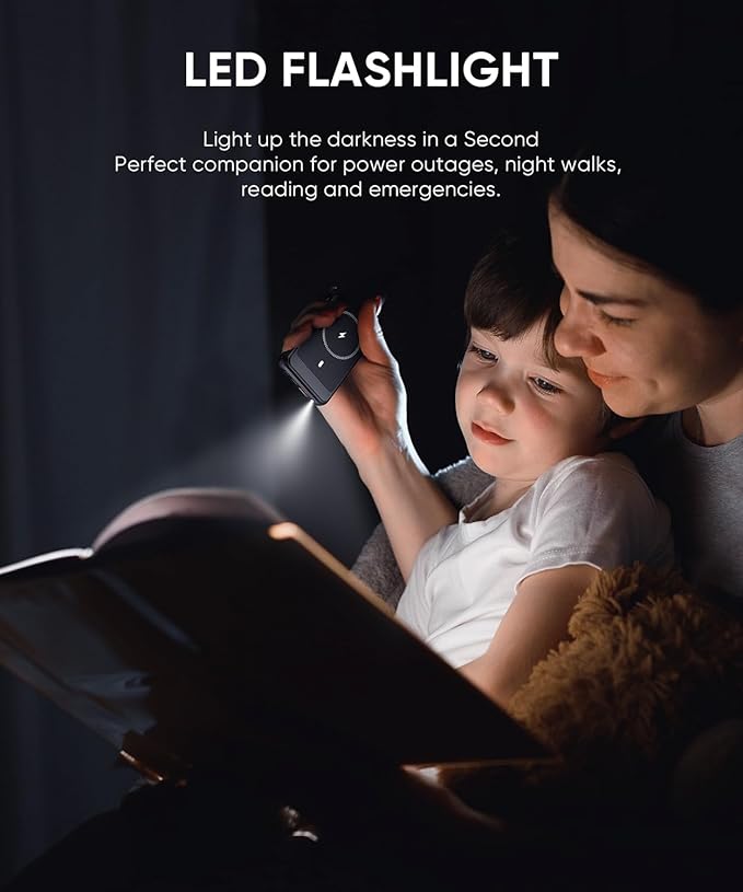 superallure Magnetic Power Bank 12000mAh for Magsafe Portable Charger, 22.5W Fast Charger Wireless Battery Pack with Built in Cables, for iPhone 16/16 Plus/16 Pro/16 Pro Max iPhone 15/14/13/12 Series