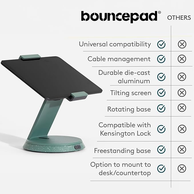 Eddy Tablet & iPad POS Stand | iPad Stand for Business | Compatible with Most 7-13" Tablets | Strong Aluminium iPad Kiosk Stand | iPad Table Mount Tablet Kiosk | iPad Register Stand | Blue