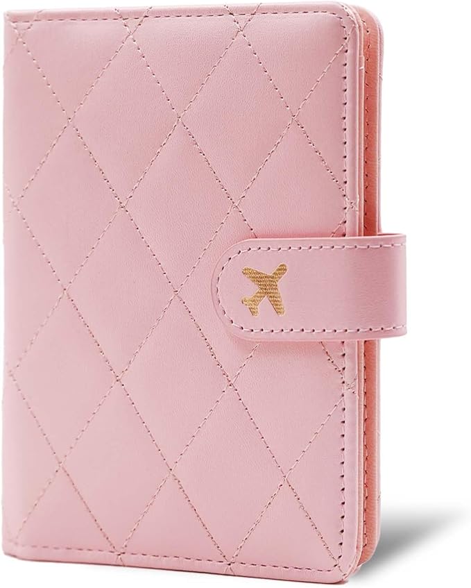 Melsbrinna Premium Leather Passport Holder Covers Case, Waterproof Rfid Blocking Travel Wallet Passport Holder with Pen Holder, Cute Passport Book for Women/Men