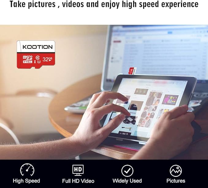 KOOTION 32GB Micro SD Card 2-Pack Class 10 Micro SDHC Card UHS-I Memory Card, High Speed TF Card, C10, U1, 32 GB
