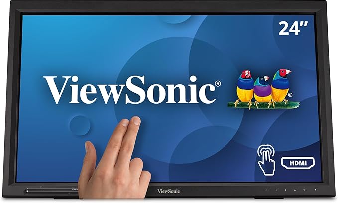 ViewSonic TD2423D 24 Inch 1080p 10-Point Multi IR Touch Screen Monitor with Eye Care HDMI, VGA, USB Hub and DisplayPort