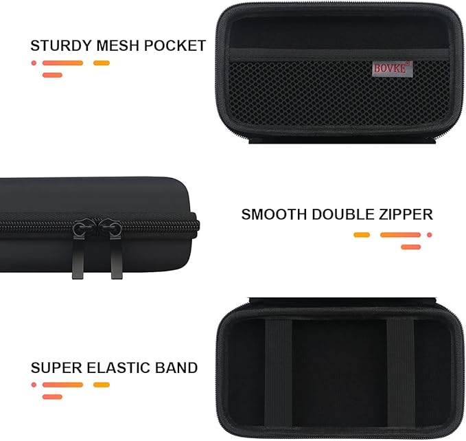 BOVKE Travel Cable Organizer Hard Protective Case