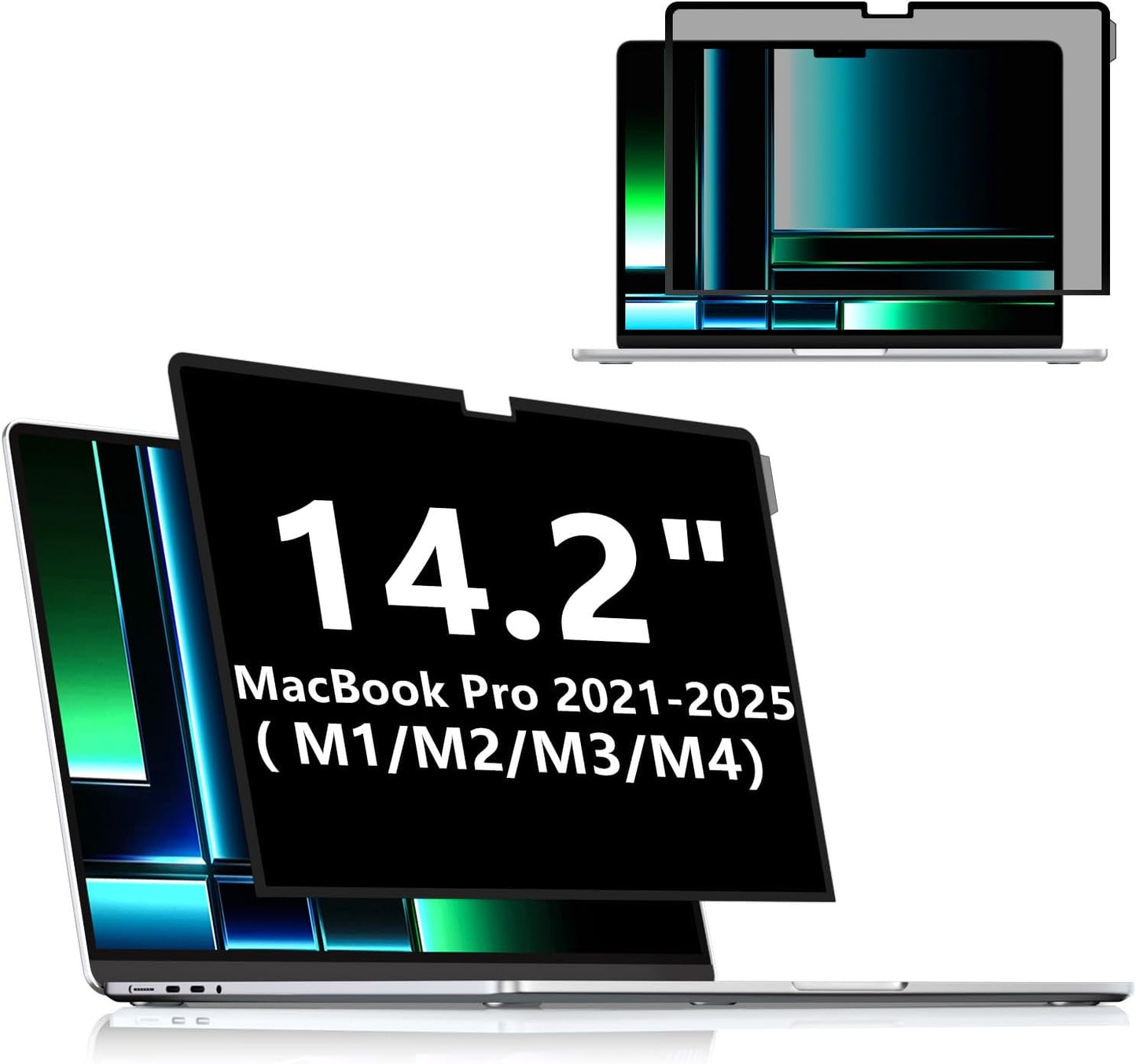 FILMEXT Privacy Screen for Macbook Pro 14 inch (2025-2021, M4 M3 M2 M1), Removable Macbook pro 14.2" A3112 A3401 A2992 A2918 A2779 A2442 Privacy Laptop Screen Filter Anti-Spy/Anti-Glare/Eye Care