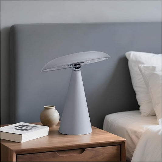 Elegant & Modern “Magnetic Cordless LED Table Lamp – Portable Touch-Dimmable Bedside Light for Bedroom, Living Room & Small Spaces (Gray)”