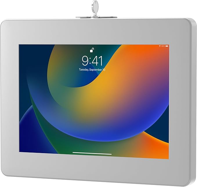 Locking iPad Wall Mount - CTA Anti-Theft Locking Tablet Enclosure for iPad 10.9" 10th Gen - A16 - Air 11 - Pro 11 Inch - 7/8/9 Gen - 10th Gen 10.2" - Pro 11" - Galaxy Tabs - (PAD-PARAWS)