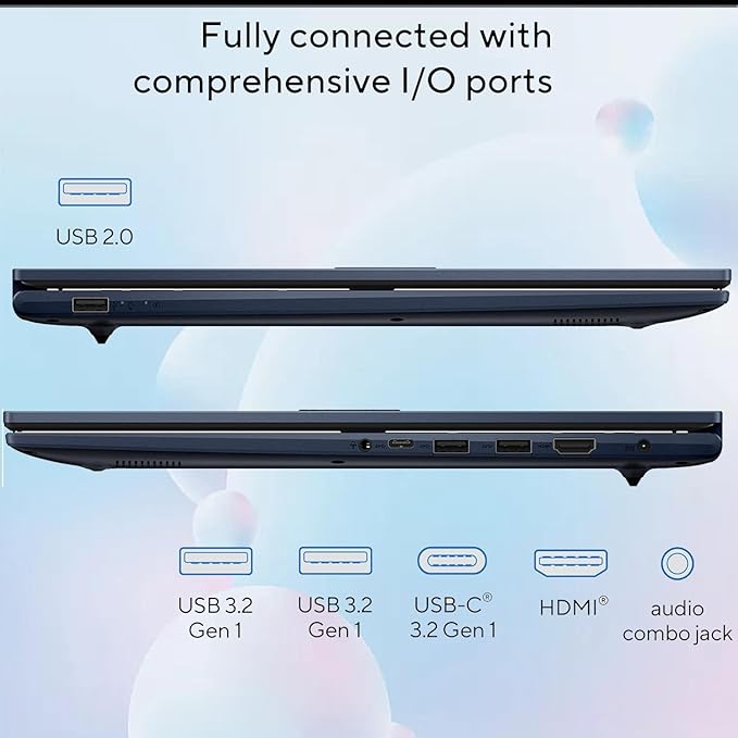 ASUS Vivobook Business Laptop, 17.3'' FHD Display, Intel Core i3-1215U, 20GB RAM, 2TB SSD, Touchpad, HDMI, Webcam, Wi-Fi, Windows 11 Pro, Blue, Bundle with PCO Notebook Folding Radiator, Laptop Cooler