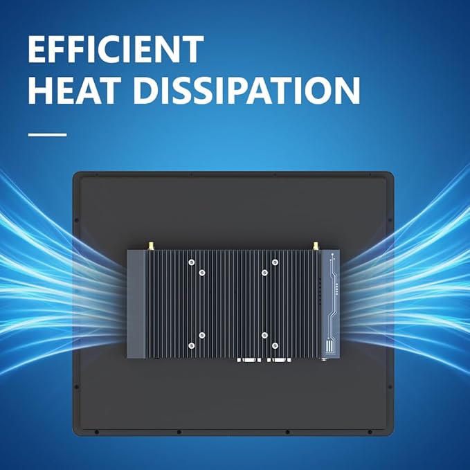 YanKe 21.5" Industrial Computer Touch Screen 10 Point Touch Industrial Computer, Resolution 1024 * 768 450nit, RJ45*2 USB*4 com*2 HD*1 WiFi+BT(7300U/8+128)