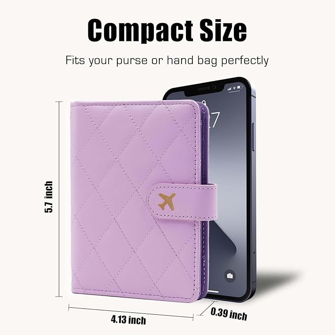 Melsbrinna Premium Leather Passport Holder Covers Case, Waterproof Rfid Blocking Travel Wallet Passport Holder with Pen Holder, Cute Passport Book for Women/Men