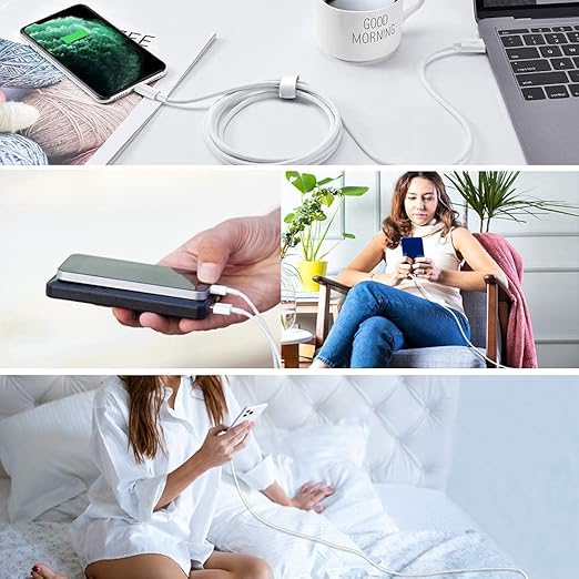 iPhone Charger 10ft, [MFi Certified] Long Lightning Cable Data Sync Charging Cords with USB Wall Charger Travel Plug Adapter for iPhone 13 12 11 Pro Max/SE 2020/X/XR/8/7/6/iPad and More(2Pack)