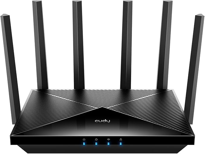 Cudy BE6500 WiFi 7 Router Dual Band Gaming Router, 2.5G WAN Port, 6500Mbps, VPN Client and Server, Cudy APP Control, Broadcom 2 GHz Quad-Core CPU, WR6500H