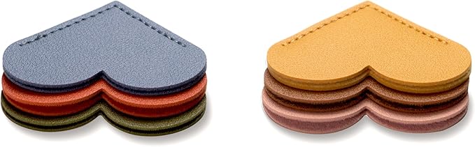 Yuoyar 30Pcs Leather Heart Book Marks for Reading Women - Cute Bookmarks for Book Lovers - Unique Gifts for Women