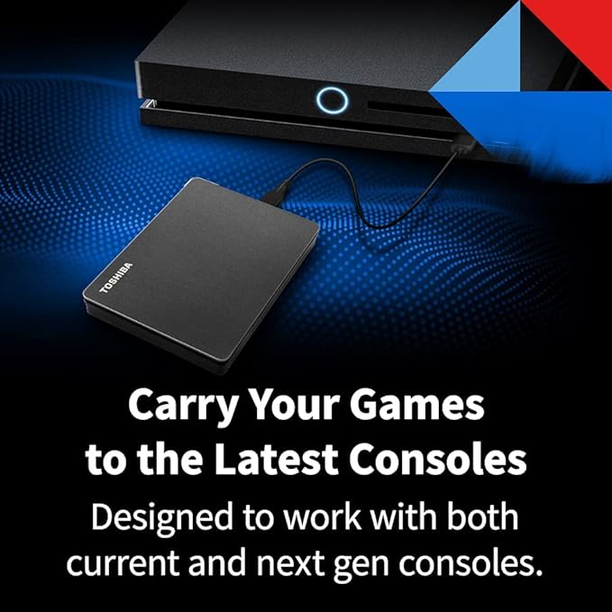 Toshiba Canvio Gaming 4TB Portable External Hard Drive USB 3.0, Black for PlayStation, Xbox, PC & Mac - HDTX140XK3CA