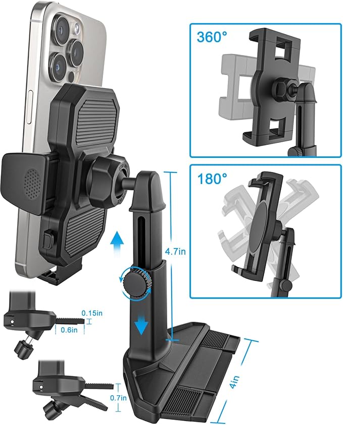 GDZN Adjustable CD Slot Car Phone Mount, [One Button Release] Ultra Sturdy CD Player Phone Holder, Hands-Free Car CD Phone Stand for iPhone 15 Pro Max 14 13 12, Galaxy S24 Ultra 23 22 All 4-7" Phones