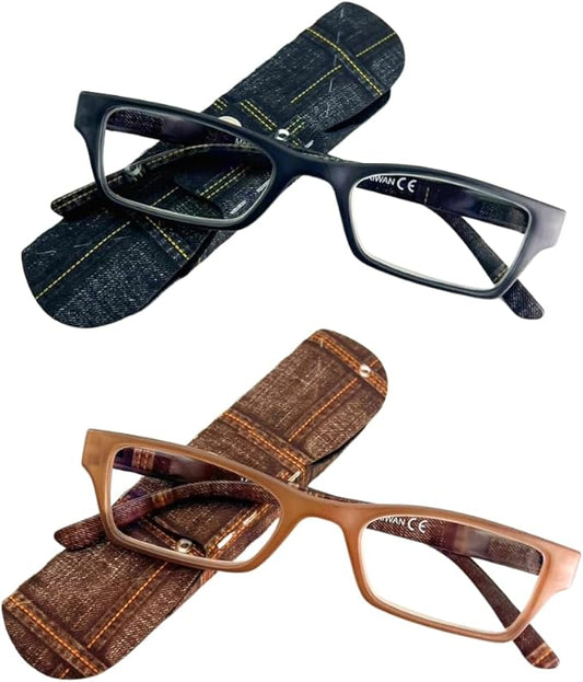 EZ Women Reading Glasses Men Blue Light Block Anti Eyestrain Slim Computer Reader Tube Small Glass Thin Compact