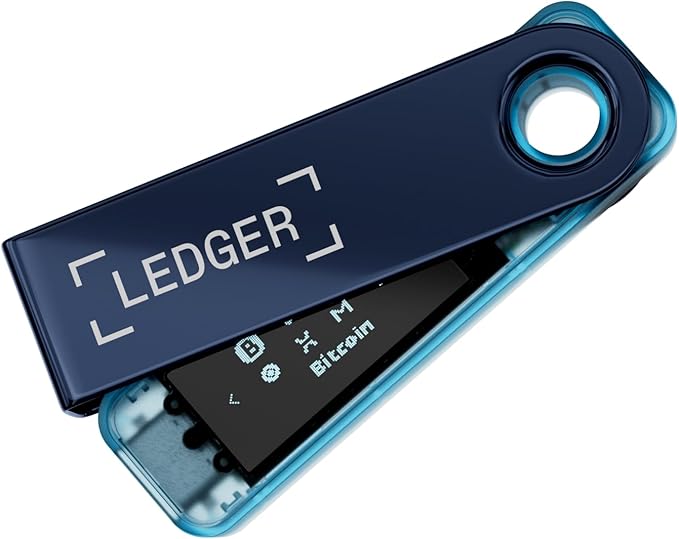 Ledger Nano S Plus (Neptune Blue) : The Perfect Entry-Level Hardware Wallet to securely Manage All Your Crypto and NFTs (for Desktop or Android only)