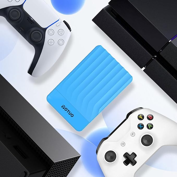 Portable External Hard Drive Storage Expansion Mobile HDD USB 3.0 for PC, Mac, Desktop, Laptop, PS4, PS5, Xbox One X/S, Xbox 360, Xbox Series X/S, Office & Game (Blue, 1TB)