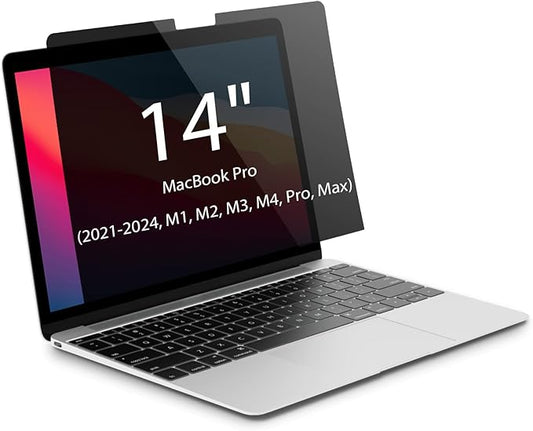 Magnetic Privacy Screen for MacBook Pro 14 inch (2021-2024, M1, M2, M3, M4, Pro, Max), Detachable Screen Protector, Blue Light Blocking, Anti Glare Protector and Privacy Filter Shield