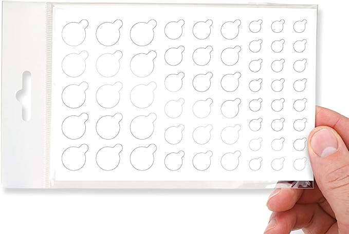 BLOCKED Stackable Webcam/Camera Vinyl Covers | 57 TabbedLow-Tack Restickable Webcam Sticker | Multiple Sizes | White 57-Pack Tabbed (Ultra Glossy)