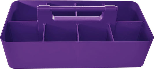 8 Compartments DIY Dividers,Large caddy, Multi Purpose, Simple, Portable, Stackable, Modern Solution for School, Office,MADE IN USA (Royal Purple)