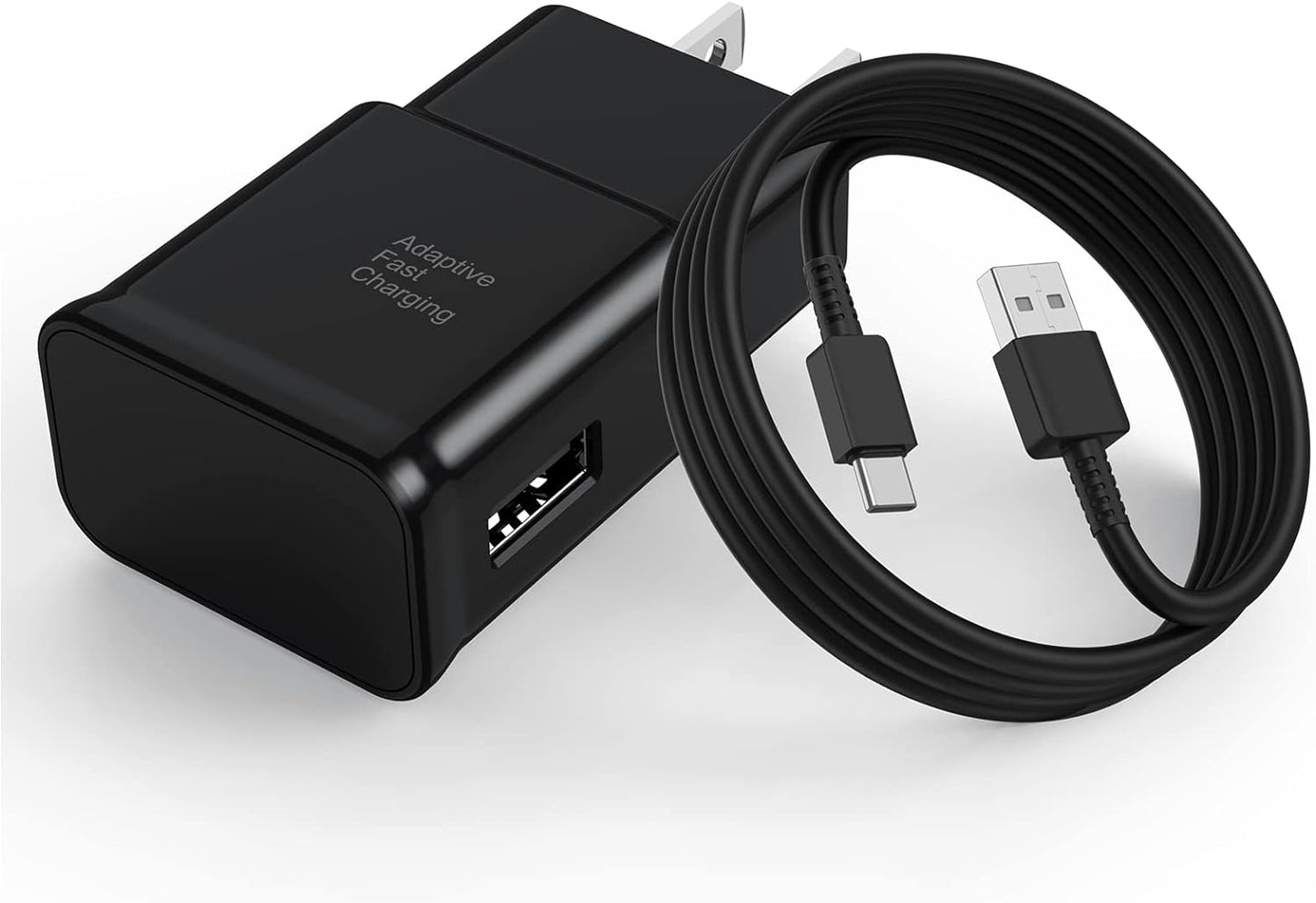 Type C Charger Fast Charging, 1 Pack USB C Android Phone Wall Charger Block & 6ft Charge Cable Cord, for Samsung Galaxy S8 / S9 / S10 Plus Active S10e, S20 / S21 Ultra Plus, Note 8 9 10, Pixel 3 etc