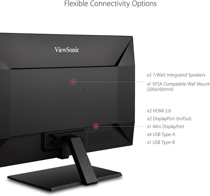 ViewSonic VX4381-4K 43 Inch Ultra HD MVA 4K Monitor Widescreen with HDR10 Support, Eye Care, HDMI, USB, DisplayPort for Home and Office, Black