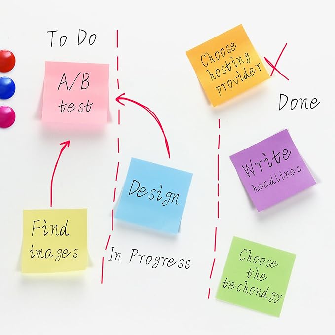 Early Buy Pop Up 3x3 Sticky Notes Self-Stick Notes 6 Pads, 6 Pastel Color, 100 Sheets/Pad