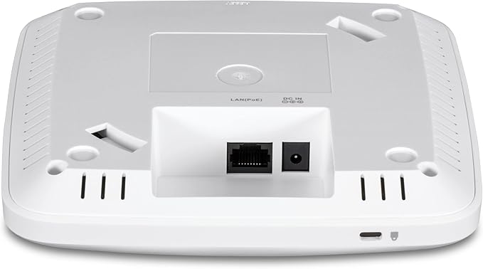 TRENDnet AX1800 Dual Band WiFi 6 PoE+ Access Point, TEW-921DAP, 1201Mbps (5GHz) + 567Mbps (2.4Ghz), NDAA & TAA Compliant, MU-MIMO, Client Bridge, Supports up to WPA3 Encryption, White