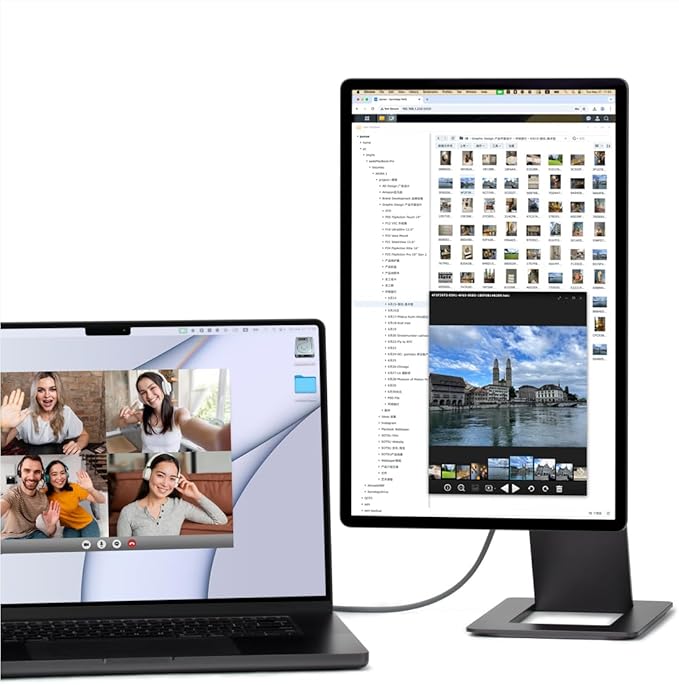 SOTSU FlipAction Elite 16" Portable Monitor | 4K |Super Compact | Pivot Rotate | 3840x2400 DCI P3 | 60Hz | 450 Nits | Full Metal CNC | Perfect Match for Mac and Windows (Space Black)