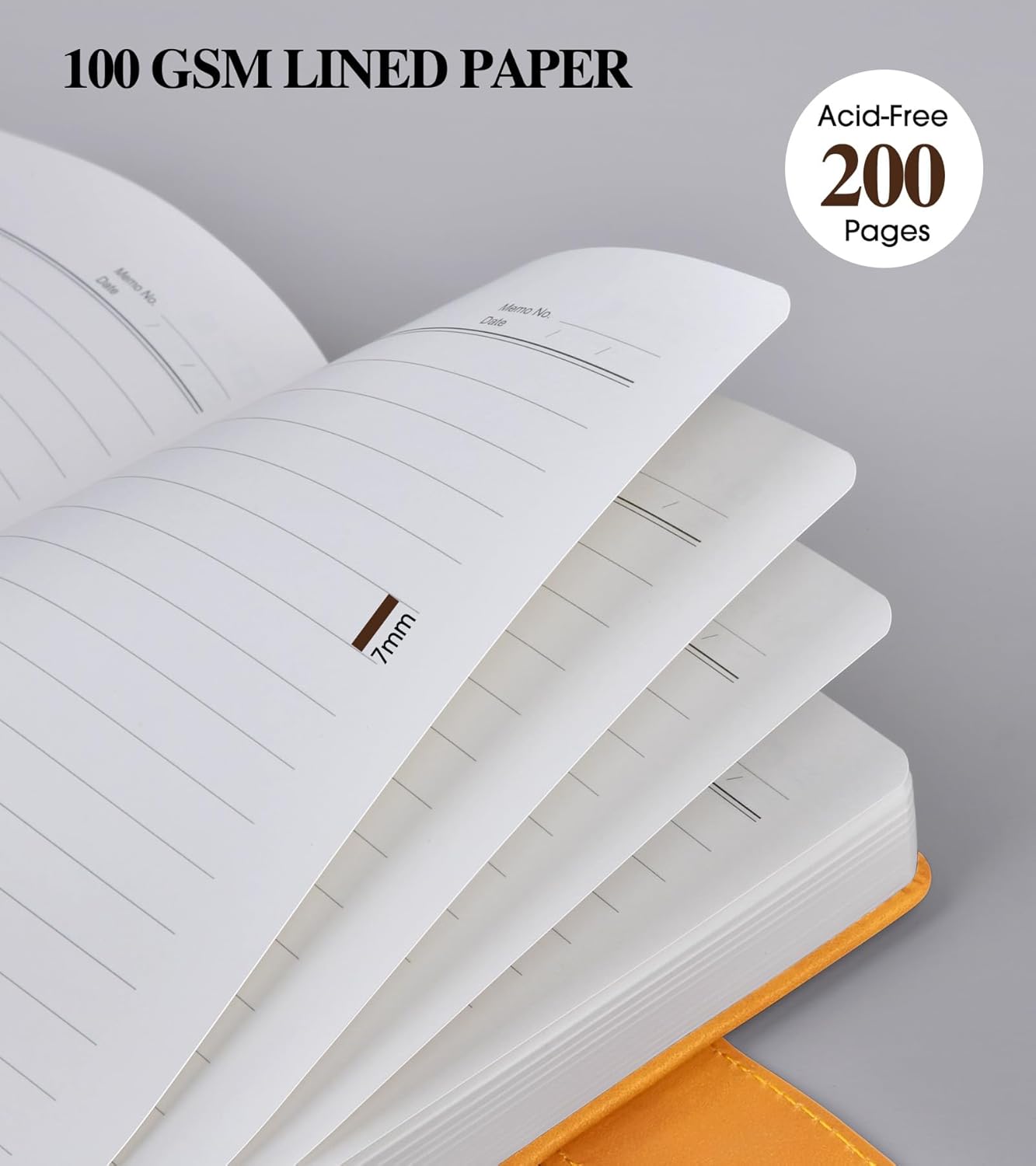 Lined Journal Notebook for Men, A5 Leather Journals for Writing Women, Hardcover Notebooks for Work,School,Note Taking,Travel,Business,Personal daily Diary,200 Page College Ruled (5.9" x 8.4")