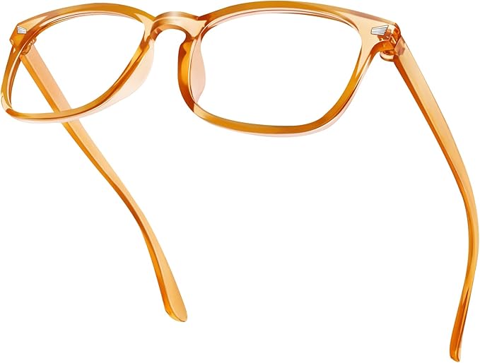 Blue Light Glasses for Woman Men | 99% Blue Light Blocking Glasses | Computer Glassess | Night Driving | Gaming | TV Phone Screen Reader Square Frame | Anti Eyestrain & UV Glare Protection