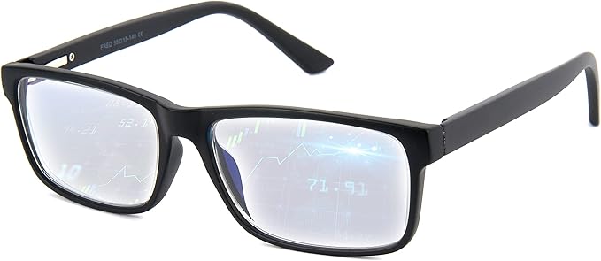BLUE CUT Blue Light Blocking Glasses for Men and Women – Anti-Fatigue Computer Gaming Glasses to Reduce Eye Strain, Black, 1.50 Magnification