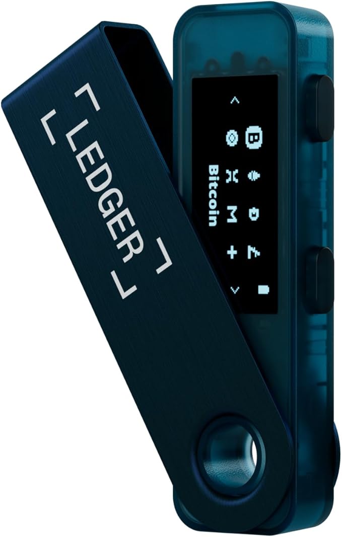 Ledger Nano S Plus (Sapphire Blue): The Perfect Entry-Level Hardware Wallet to securely Manage All Your Crypto and NFTs. (for Android or Desktop only)