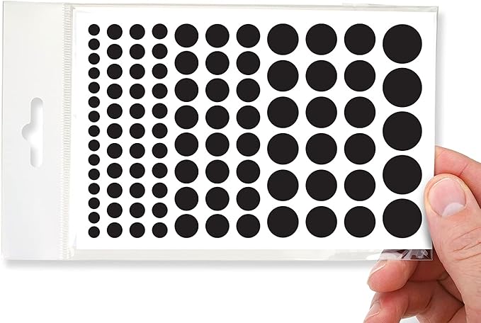 BLOCKED Stackable Webcam/Camera Vinyl Covers | 95 Low-Tack Restickable Webcam Sticker | 5-Sizes | Black 95-Pack (Muted Matte)