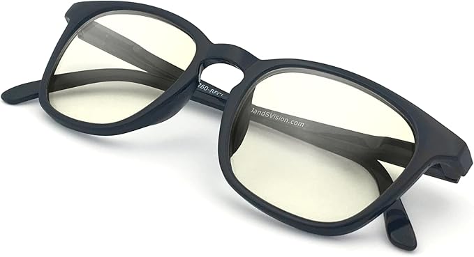 J+S Vision Blue Light Blocking Glasses for Men Women | Computer Gaming Work| Anti Strain Fatigue UV Glare | Medium-Small Fit