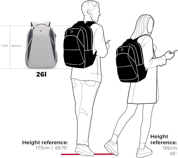Swissdigital Design Business Laptop Backpack, College Laptops Backpack with USB Charging Port for Men and Women Fits 16 Inch Notebook, Mauve Grey | ANDWIL