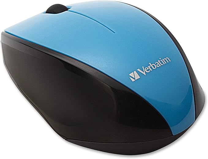 Verbatim Wireless Multi-Trac Mouse 2.4GHz with Nano Receiver - Ergonomic, Blue LED, Portable Mouse for Mac and Windows - Blue