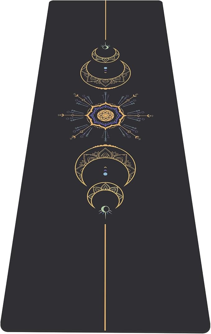 nuveti Yoga Mat Print Extra Thick TPE Non Slip Fitness Exercise Mat with Carrying Bag,72"x24" Extra Thick 6MM Exercise & Workout Mat for Yoga, Pilates Fitness and Floor Exercises