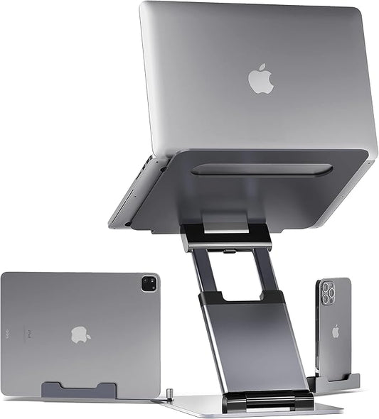 Lifelong Ergonomic Laptop Stand, Adjustable Height up to 20", Laptop Riser Computer Pulpit Stand for Laptops 10-17 Inches, Fits MacBooks, Laptops, Laptop Holder